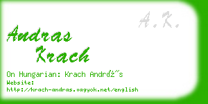 andras krach business card